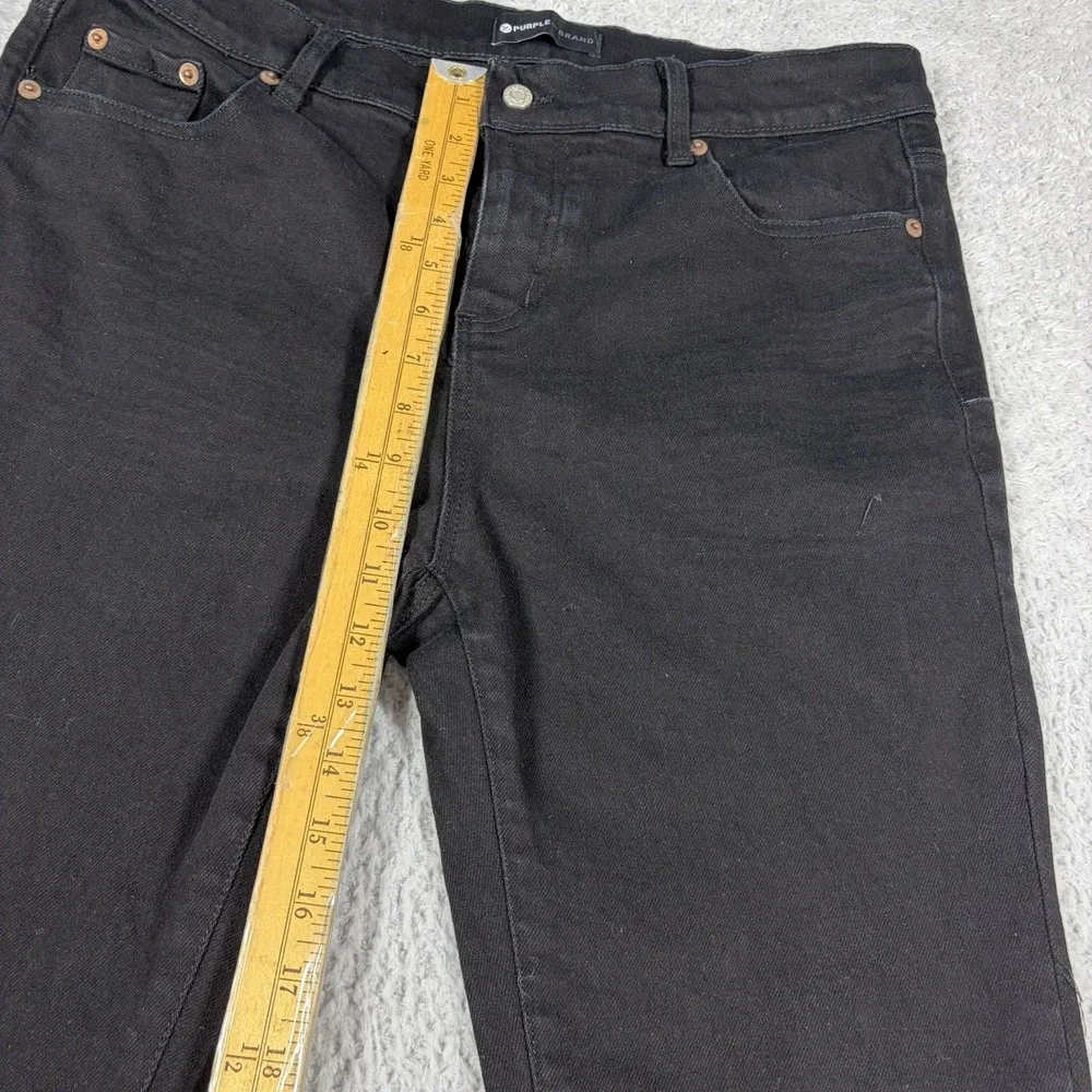Purple Brand Black Jeans Mens 36x30 P001 Skinny Stretch Lycra